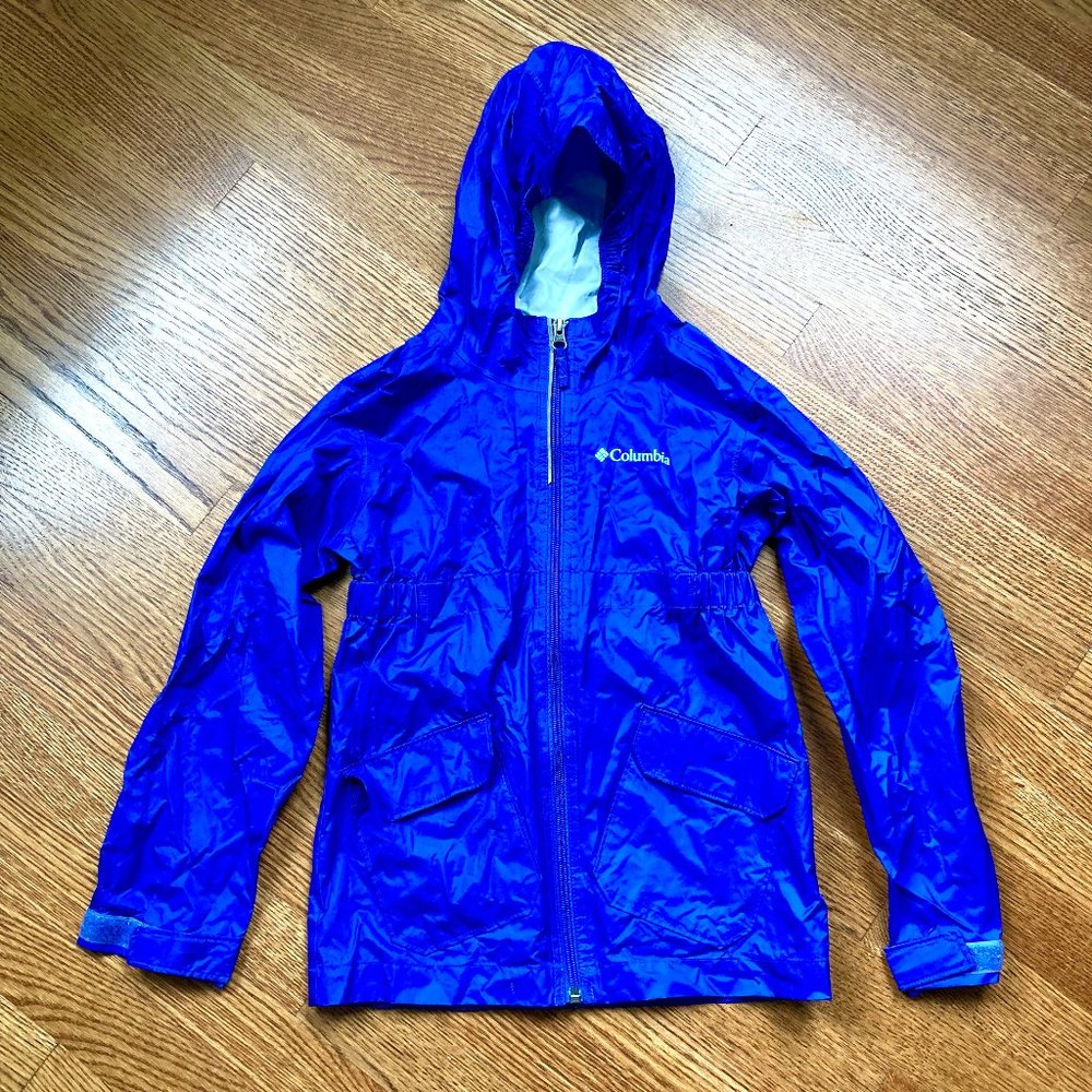 Columbia Blue Raincoat Girls Size 7/8